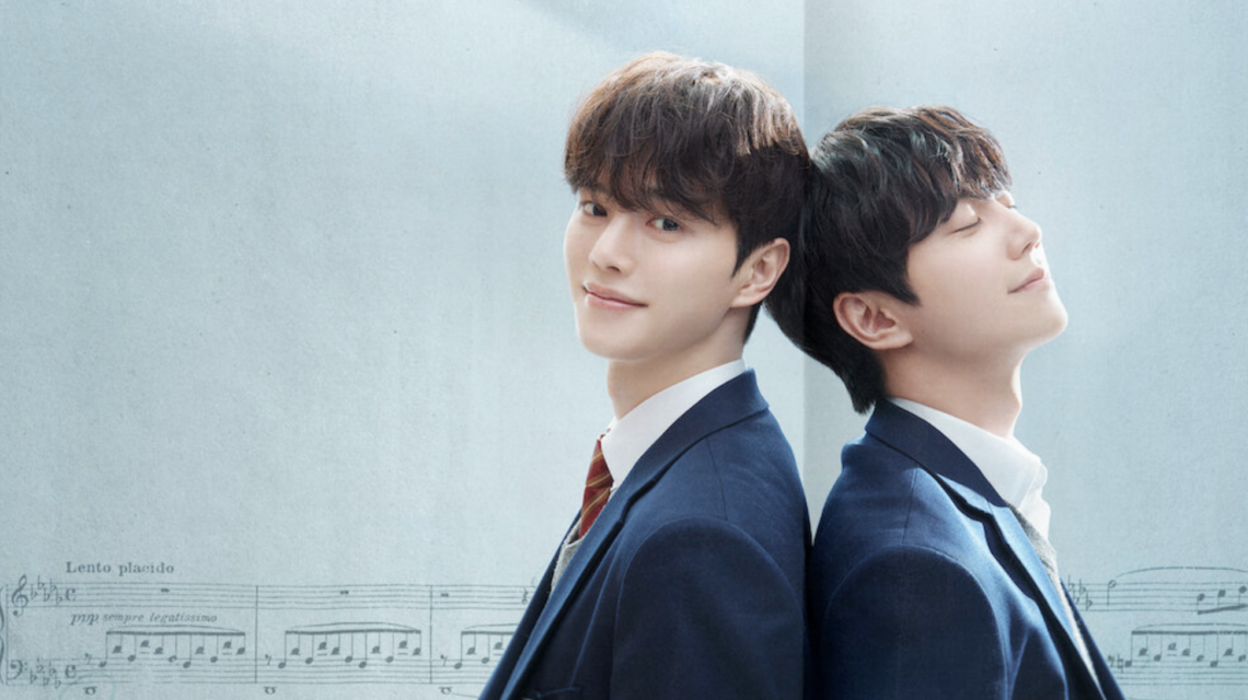 Song Kang und Lee Jun-young spielen in „Four Hands, Two Sonatas“ die Pianisten Kang Pi-o und Choi Jeong-yo. Bild: Netflix